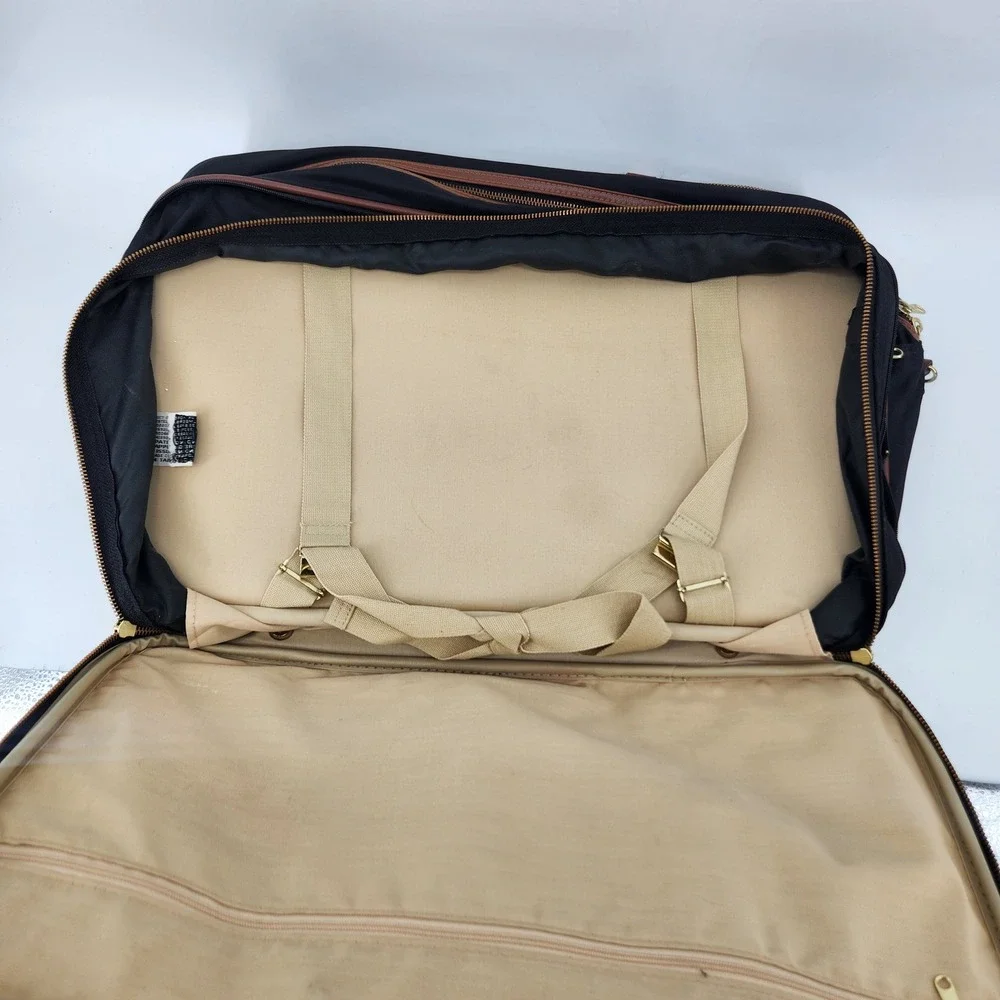 Vintage Lark Travel Bag Set Duffel Weekender Carry On Retro Stripe Luggage